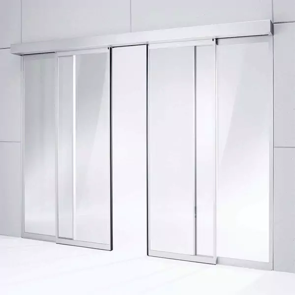درب شیشه‌ای اتوماتیک دو لنگه